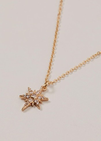 Phase Eight Gold Plated Star Pendant Jewellery Gold USA | 4082695-XL